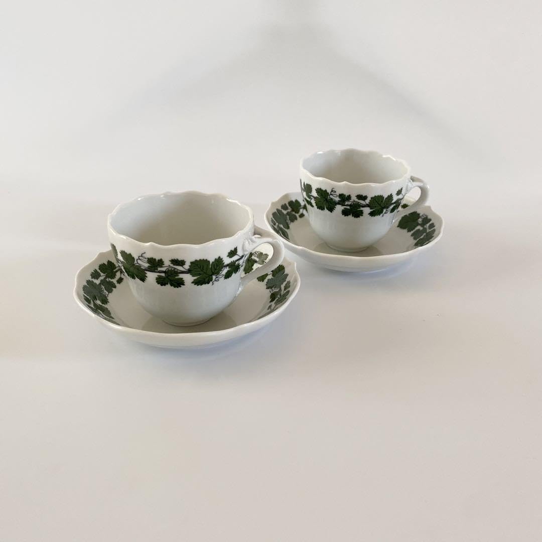 Amazon.co.jp: マイセン ワインリーフ デミタス カップソーサー2客